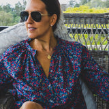 Wiltshire 3/4 Sleeved Cotton Blouse/Shirt by Liberty Fabrics