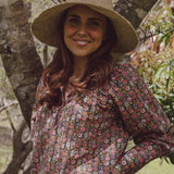 'Begonia' Liberty Fabrics Stand Collar Blouse