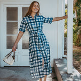 Vestido con cuello escalonado 'Pavillion' de Liberty Fabrics