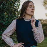 Navy Cotton Vest