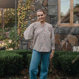 'Phoebe' By Liberty Fabrics Yoke Detail Cotton Blouse