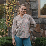 'Phoebe' By Liberty Fabrics Yoke Detail Cotton Blouse