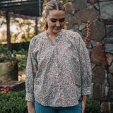 'Phoebe' By Liberty Fabrics Yoke Detail Cotton Blouse