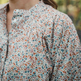 'Phoebe' By Liberty Fabrics Yoke Detail Cotton Blouse