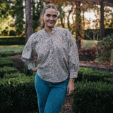 'Phoebe' By Liberty Fabrics Yoke Detail Cotton Blouse
