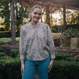 'Phoebe' By Liberty Fabrics Yoke Detail Cotton Blouse