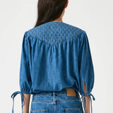 Clio Top Vintage Blue