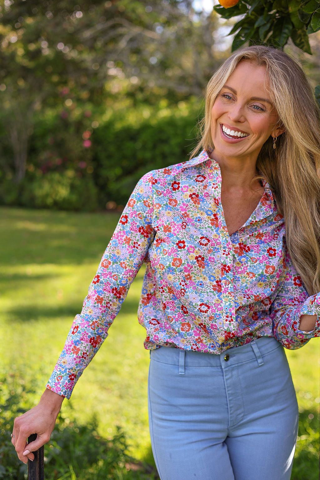 Maeve Morley Hills Liberty print shirt