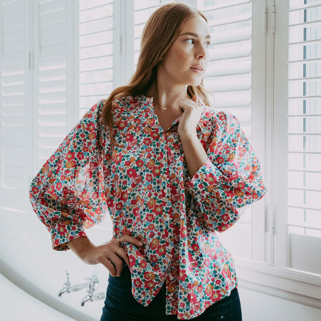 Betsy Liberty print blouse by Sorority Clothing
