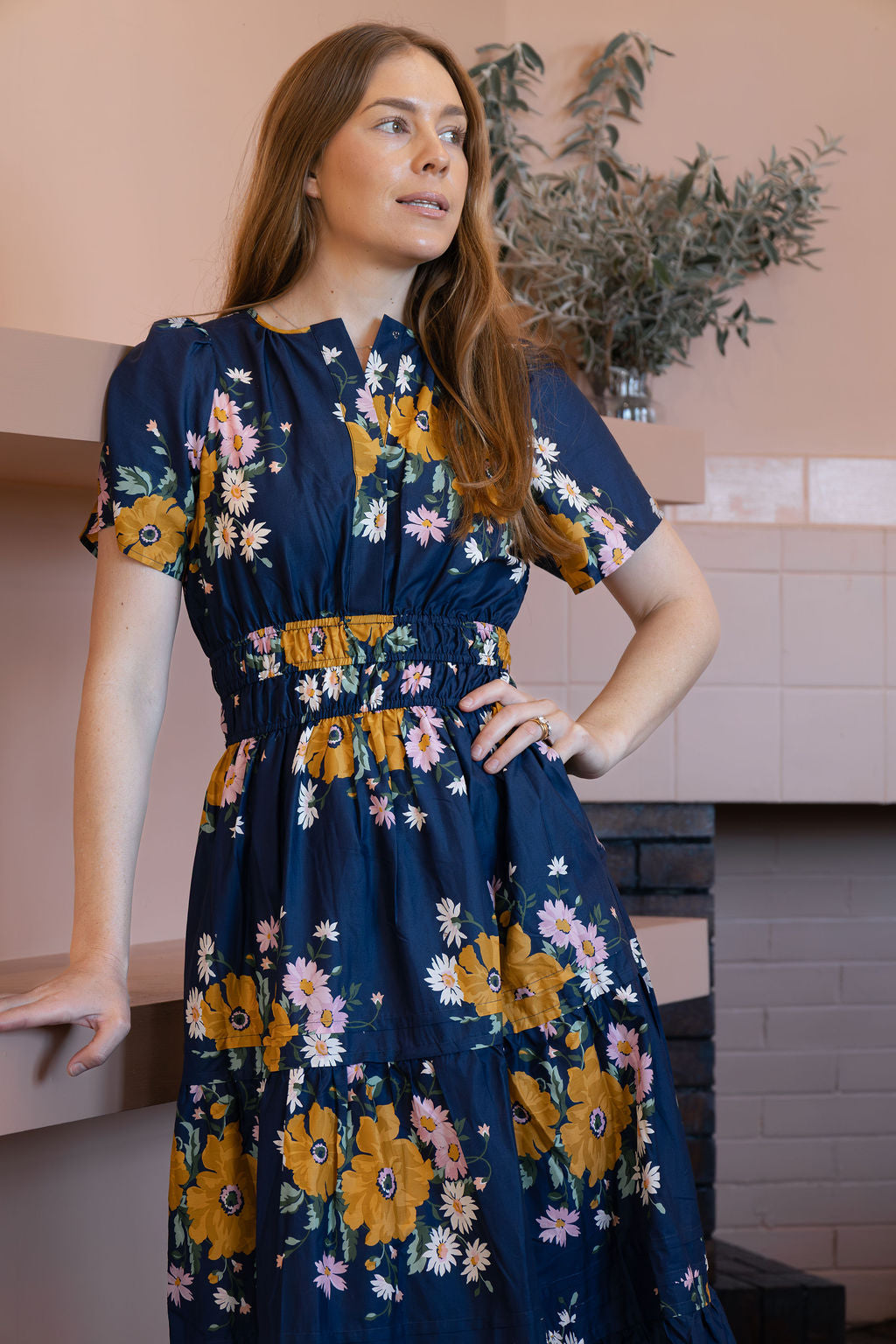 Abelia Maxi Dress, Liberty Fabric, Sorority Clothing Australia – side view