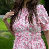 Pink Floral Maxi Dress 100% Cotton