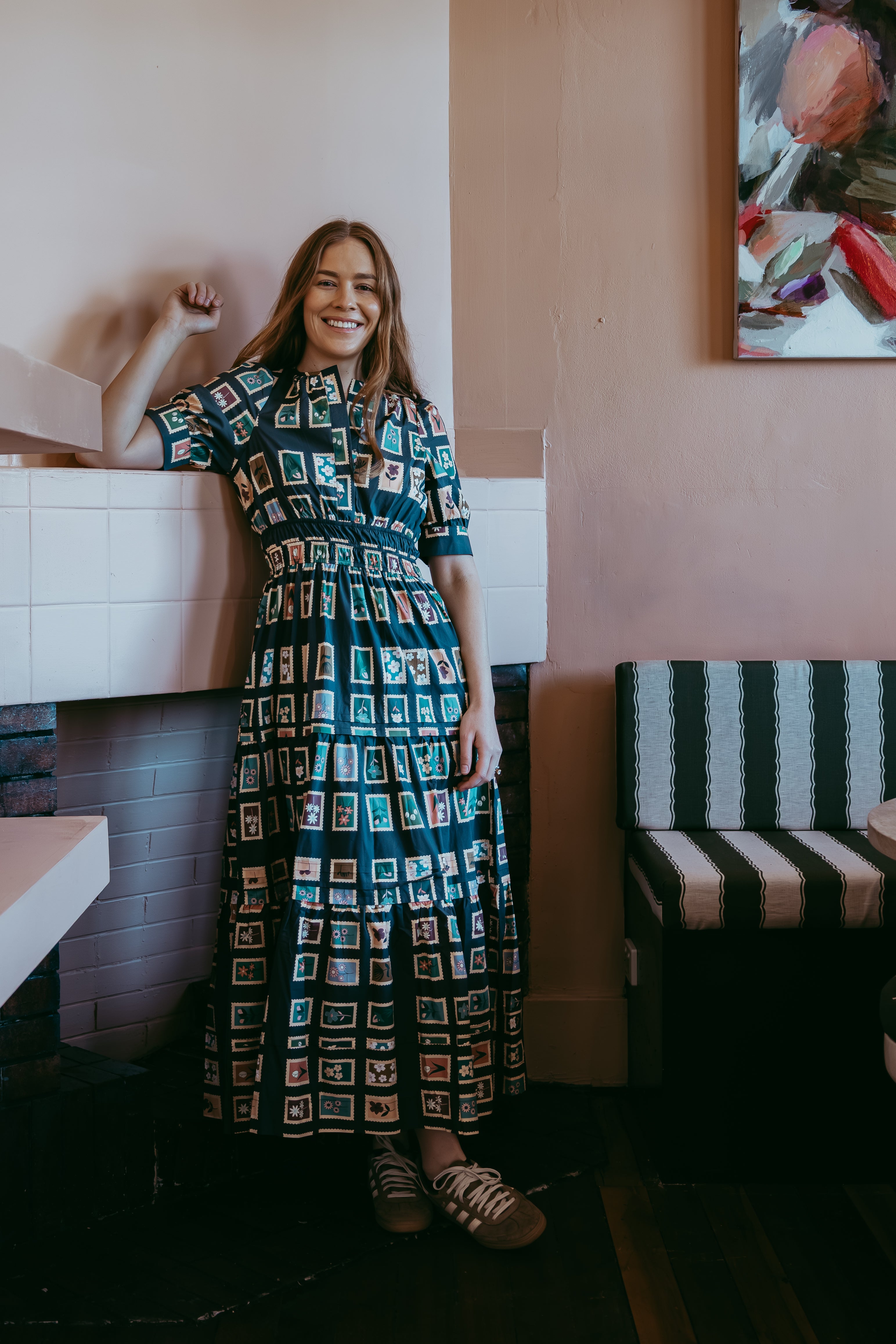 Sicily Dress, Cotton Maxi – front view