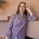 Mulberry Linen Frill Collar Shirt | Sorority Clothing