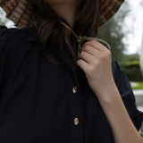 Black Cotton Shirt Dress