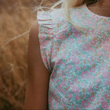 Betsy Pink Dress made with Liberty Fabrics