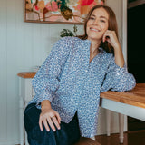 Periwinkle Liberty Fabrics 100% Cotton Blouse/Shirt