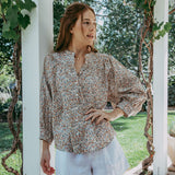 'Phoebe' By Liberty Fabrics Yoke Detail Cotton Blouse
