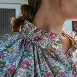Clare Rich by Liberty Fabrics Short Sleeve Shirt with Frill Collar