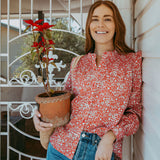 Lizzy by Liberty Fabrics Smocked Cotton Shirt/Blouse