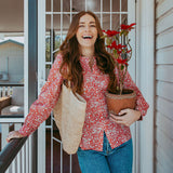 Lizzy by Liberty Fabrics Smocked Cotton Shirt/Blouse