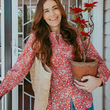 Lizzy by Liberty Fabrics Smocked Cotton Shirt/Blouse