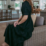 Black Maxi Dress 100% Cotton