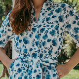Bluebell Floral Linen Shirt Dress