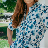 Bluebell Floral Linen Shirt Dress