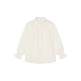 Willow White Linen Frill Shirt