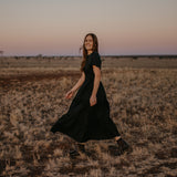 Black Maxi Dress 100% Cotton