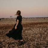 Black Maxi Dress 100% Cotton