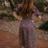 'Karens Choice' Liberty Print Midi Dress Tie Sleeve