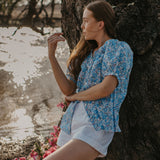 'Betsy A' 'Liberty Print Short Sleeve Blouse/Shirt