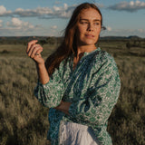 Blusa/camisa de algodón 100 % de Liberty of London 'Sambourne C'