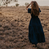 Navy Maxi Dress 100% Cotton