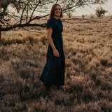 Navy Maxi Dress 100% Cotton