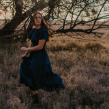 Navy Maxi Dress 100% Cotton