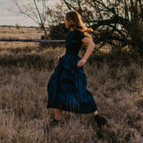 Navy Maxi Dress 100% Cotton