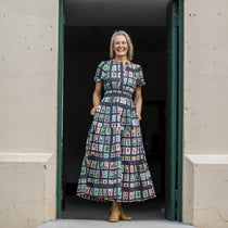 Sicily Dress, Cotton Maxi – back view