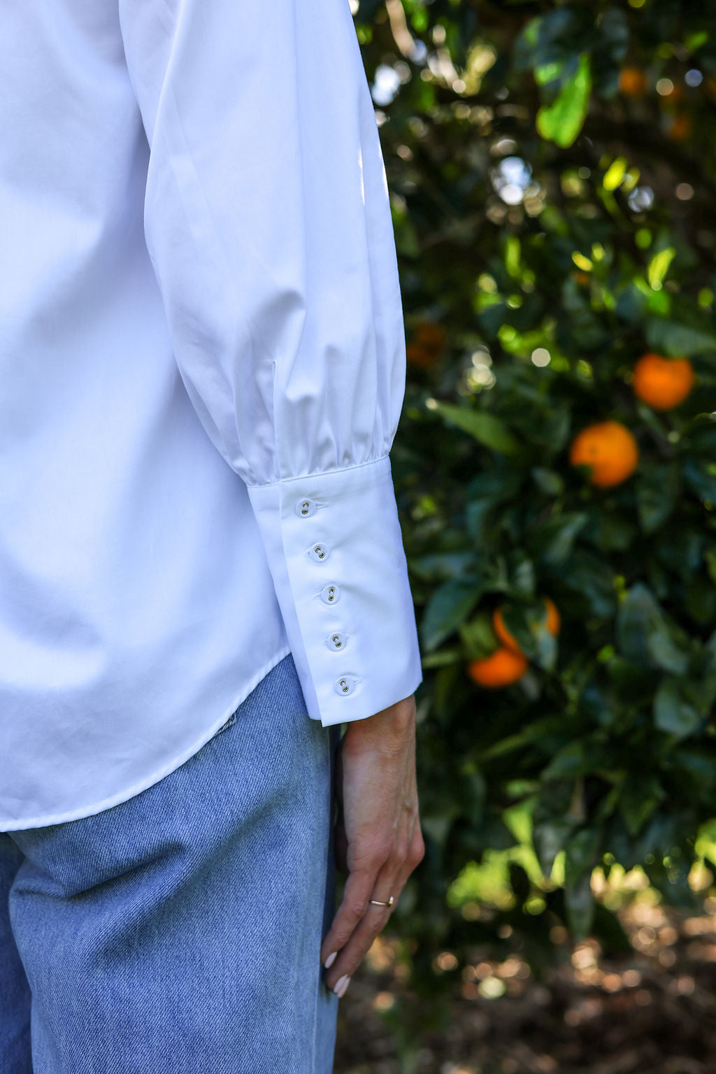 Iris cotton blouse, cuff detail