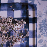 Navy Check Birchwood Tray