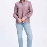 Mulberry Linen Shirt Frill Collar