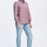 Mulberry Linen Shirt Frill Collar