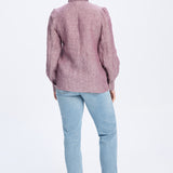 Mulberry Linen Shirt Frill Collar