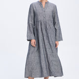 Elenor Navy Linen Dress