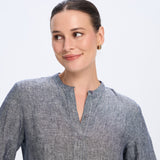 Elenor Navy Linen Dress