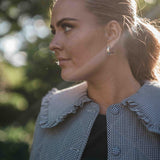 Chaqueta vaquera con estampado de leopardo y animal, cuello Peter Pan grande