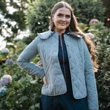 Chaqueta vaquera con estampado de leopardo y animal, cuello Peter Pan grande