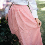 Red Gingham Skirt Full length (Maxi)