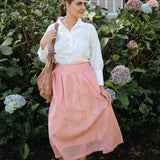 Red Gingham Skirt Full length (Maxi)